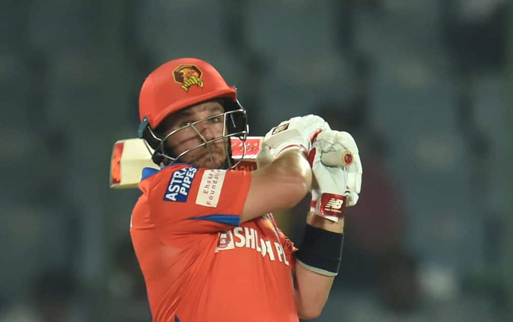 Gujrat Lions batsman Aaron Finch bats Gujrat Lions batsman Aaron Finch bats