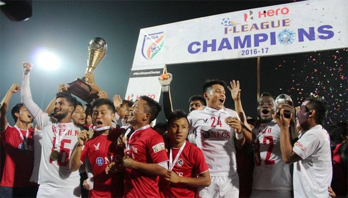 FIFA President Gianni Infantino congratulates Aizawl on winning maiden I-League title