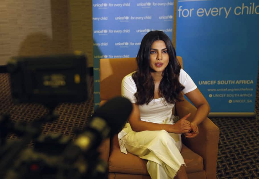 Actress Priyanka Chopra during an interview Actress Priyanka Chopra during an interview