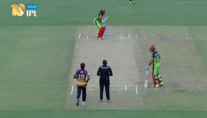 WATCH: RCB&#039;s Chris Gayle marks 100th IPL appearance with royal duck against KKR