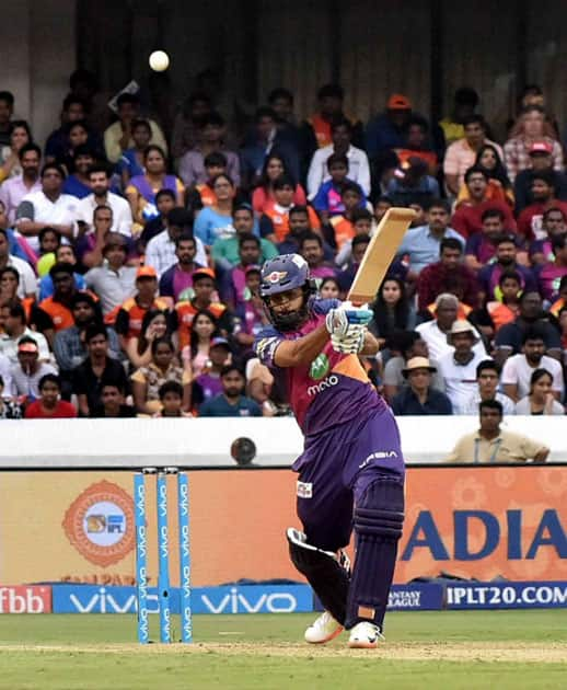 A Rising Pune Supergiant batsman in action