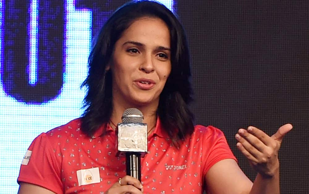 Saina Nehwal during a promotional event