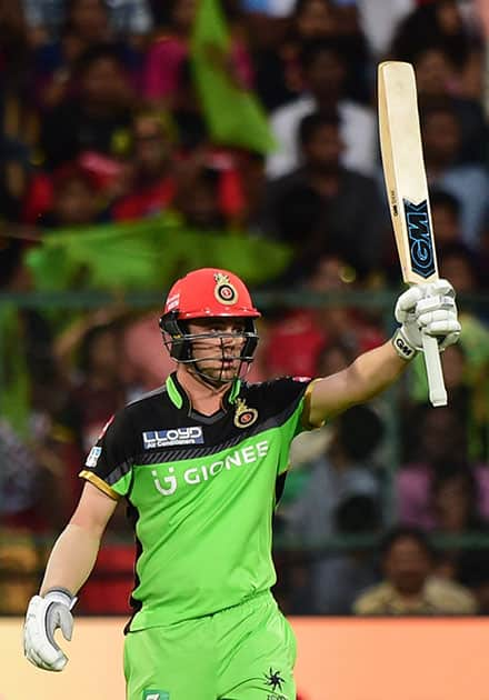 Travis Head celebrates his fifty runs during the IPL match 