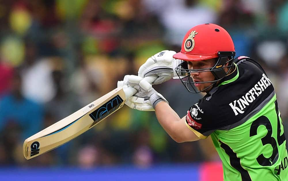 Travis Head plays a shot during the IPL match