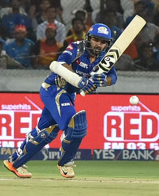 Parthiv Patel plays a shot during the IPL cricket match