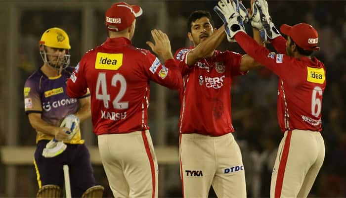 IPL 2017: Rahul Tewatia, Mohit Sharma help KXIP claim 14-run win over KKR; keep play-offs hope alive