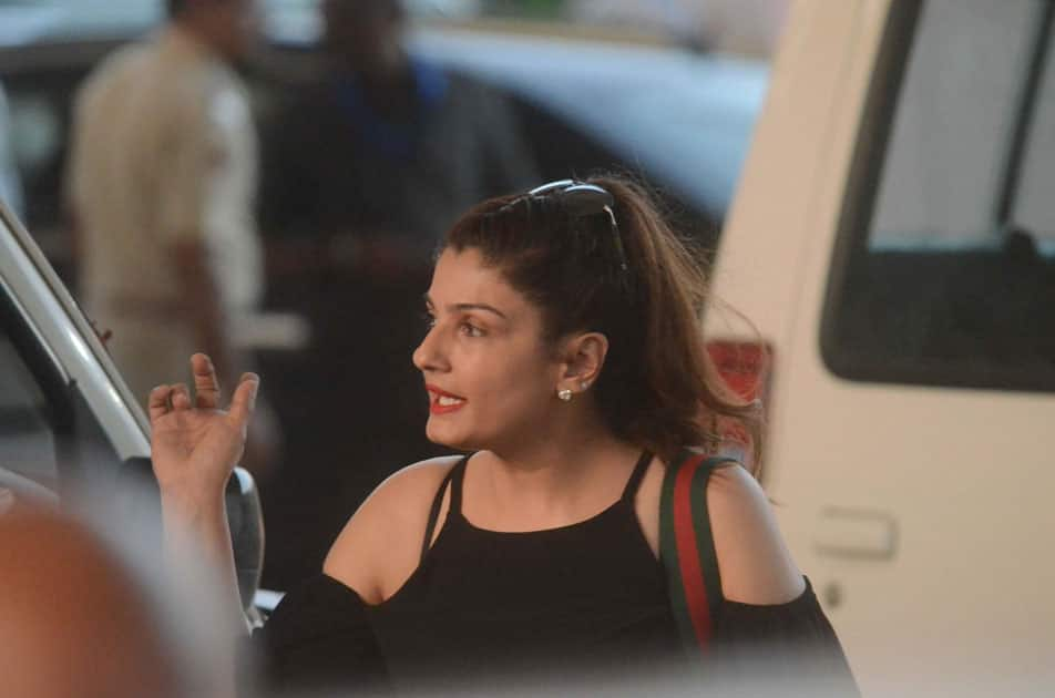 Raveena Tandon arrives to attend Justin Bieber's show