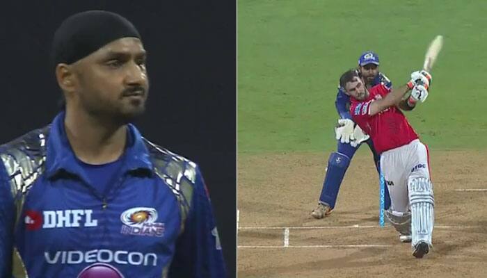 WATCH: Harbhajan Singh runs into a possessed Glenn Maxwell, and the outcome is devastating