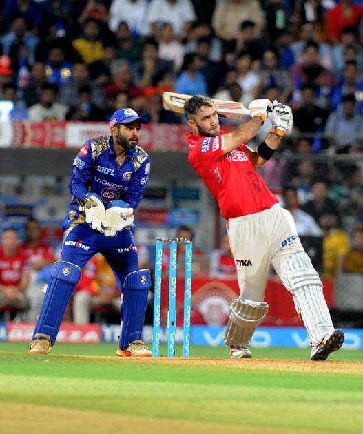 Glenn Maxwell of Kings XI Punjab in action