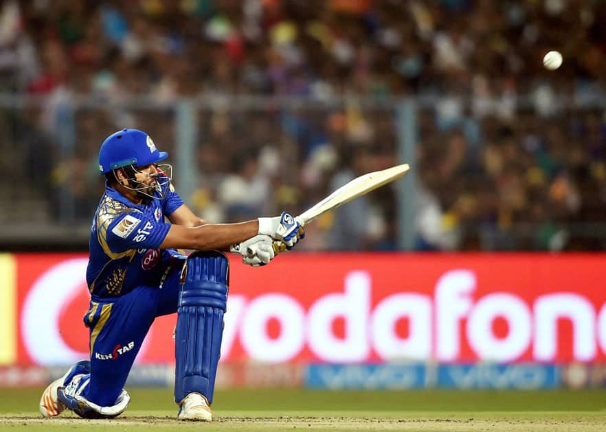 Rohit Sharma plays a shot