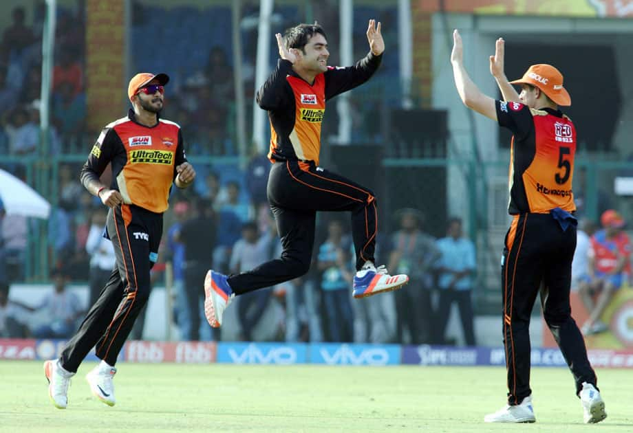 Sunrisers Hyderabad players celebrates