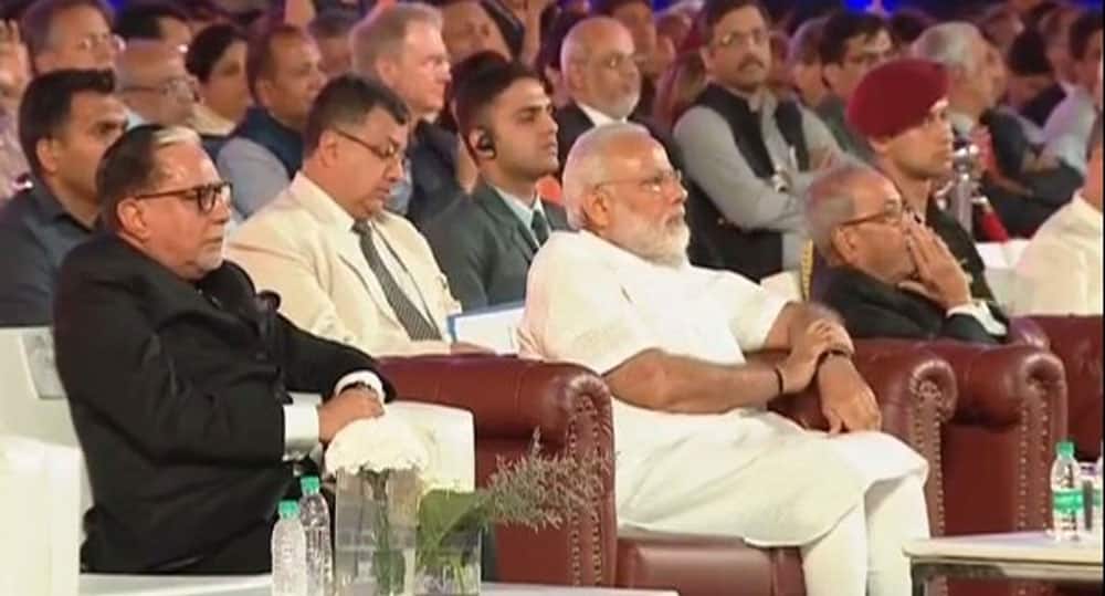 Subhash chandra, PM Narendra Modi and President Pranab Mukherjee Subhash chandra, PM Narendra Modi and President Pranab Mukherjee
