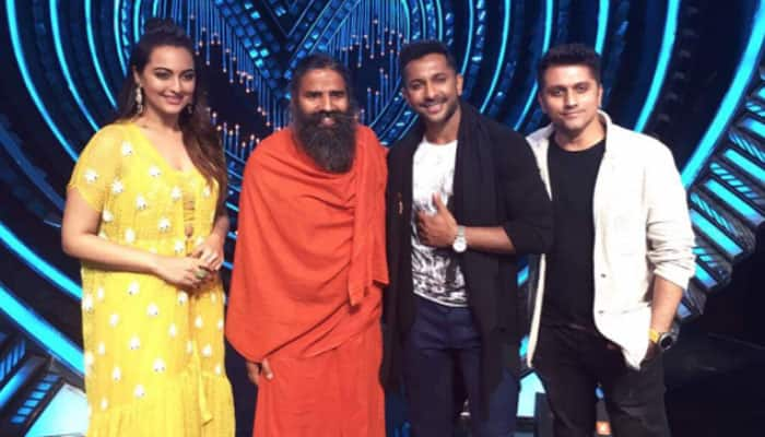 Baba Ramdev shoots for &#039;Nach Baliye 8&#039;