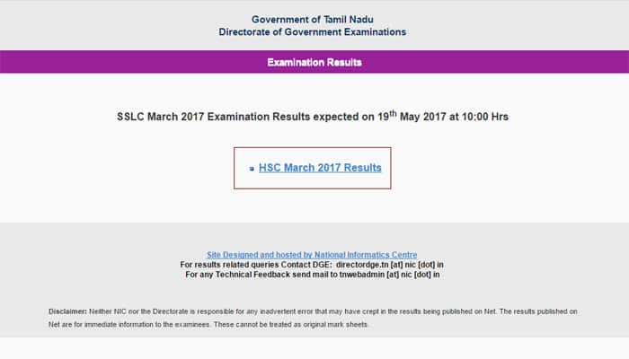 Tnresults.nic.in &amp; dge.tn.nic.in TNBSE 10th / SSLC Results 2017: Tamil Nadu Board TN Class 10th / SSLC Result / TN Matric Result 2017 to be declared shortly