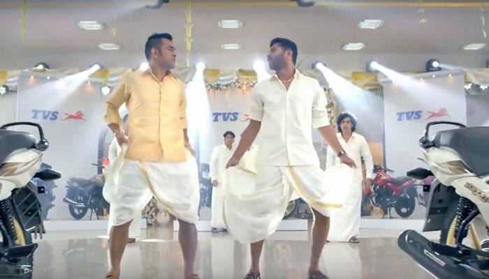 WATCH: MS Dhoni dons lungi to shake a leg with Prabhu Deva