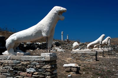 The Terrace of the Lions, Delos Island, Greece