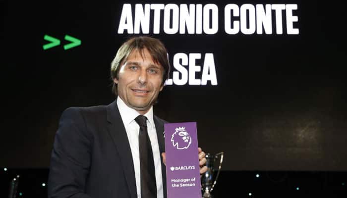 Chelsea&#039;s Antonio Conte wins manager of the year award from League Managers Association