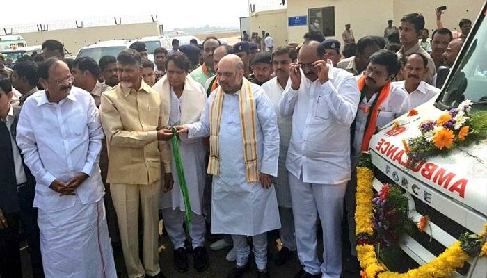 Amit Shah, Chandrababu Naidu discuss alliance, Presidential election