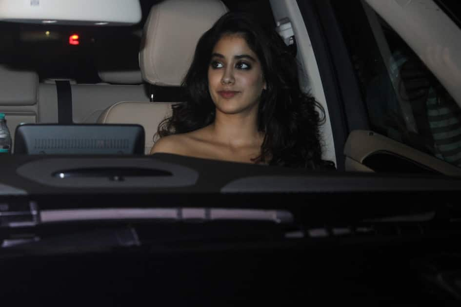 Actor Sridevi's daughter Jahnavi Kapoor during Karan Johar`s 45th birthday party