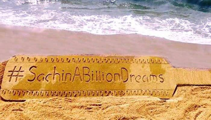 Sudarsan Pattnaik&#039;s sand art tribute for &#039;Sachin: A Billion Dreams&#039; is UNMISSABLE! 