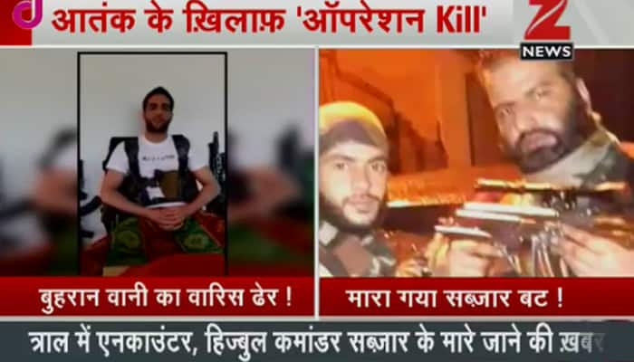 Tral encounter: Burhan Wani&#039;s successor Sabzar Bhat killed in Pulwama; shutdown in Kashmir Valley