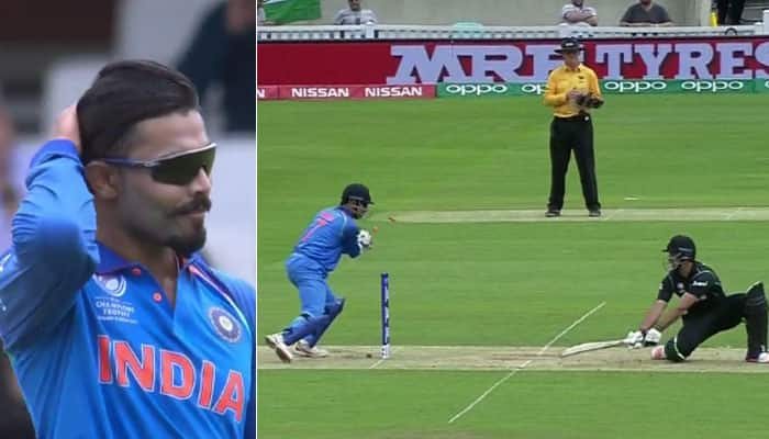 WATCH: Lightening quick MS Dhoni stumping leaves rock-star Ravindra Jadeja beaming with pride in IND-NZ warm-up match