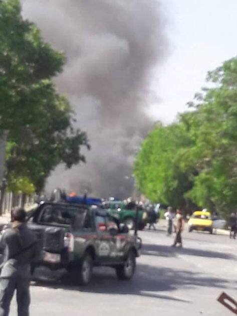 Explosion in Kabul, reportedly near Wazir Akbar Khan area.