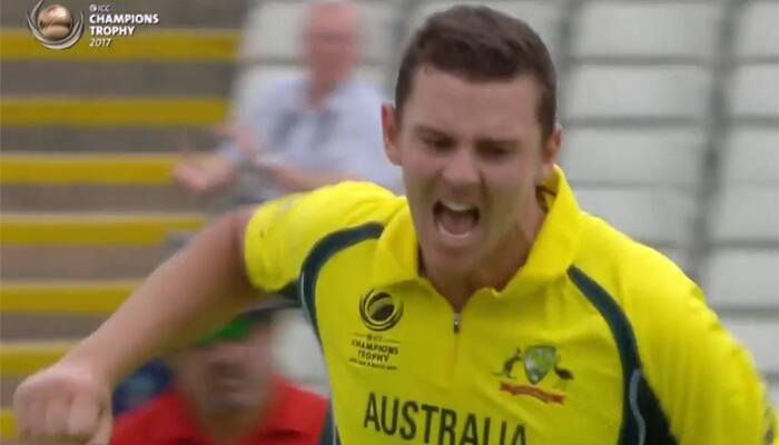 WATCH: Josh Hazlewood&#039;s cross-seam rips through New Zealand batting order at ICC Champions Trophy 2017