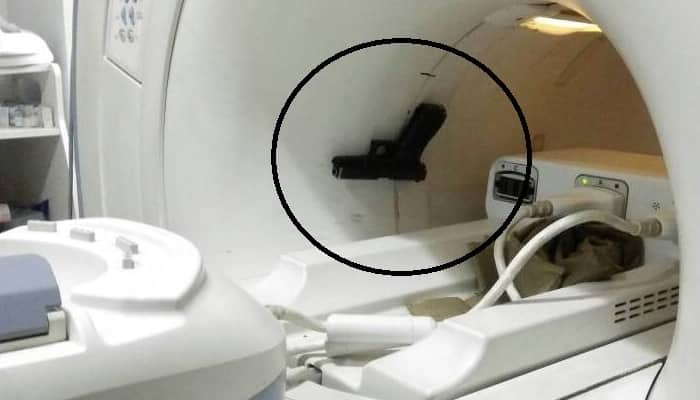 UP minister Satyadev Pachauri&#039;s gun stuck in MRI machine during scan, unit worth Rs 5cr damaged 