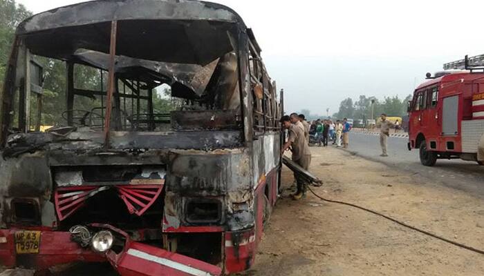 24 burnt alive as bus catches fire after collision in Uttar Pradesh&#039;s Bareilly; PM Narendra Modi announces ex gratia