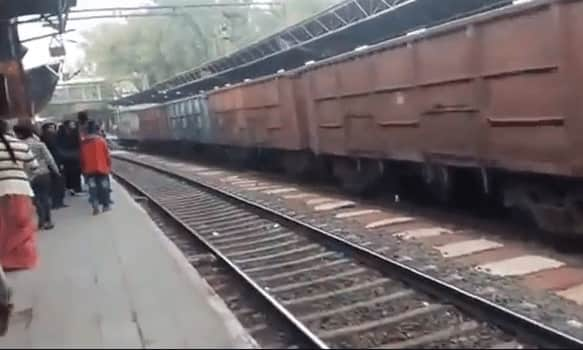 Miracle! Agra woman gets run over by goods train while crossing tracks, survives – Watch Video