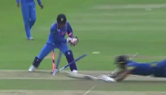 WATCH: You don&#039;t mess with MS Dhoni! India wicket-keeper sends diving Danushka Gunathilaka back with magic run-out