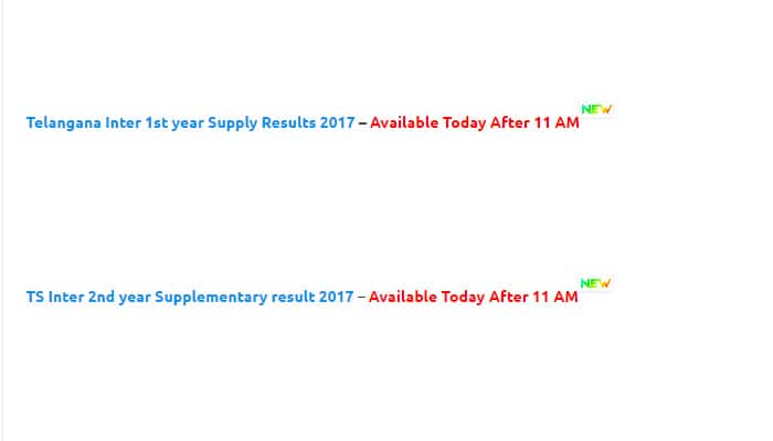 Telangana intermediate supplementary results 2017: bie.telangana.gov.in Telangana Inter 1st and 2nd Year Supply Results 2017 to be declared in few minutes; check manabadi.co.in