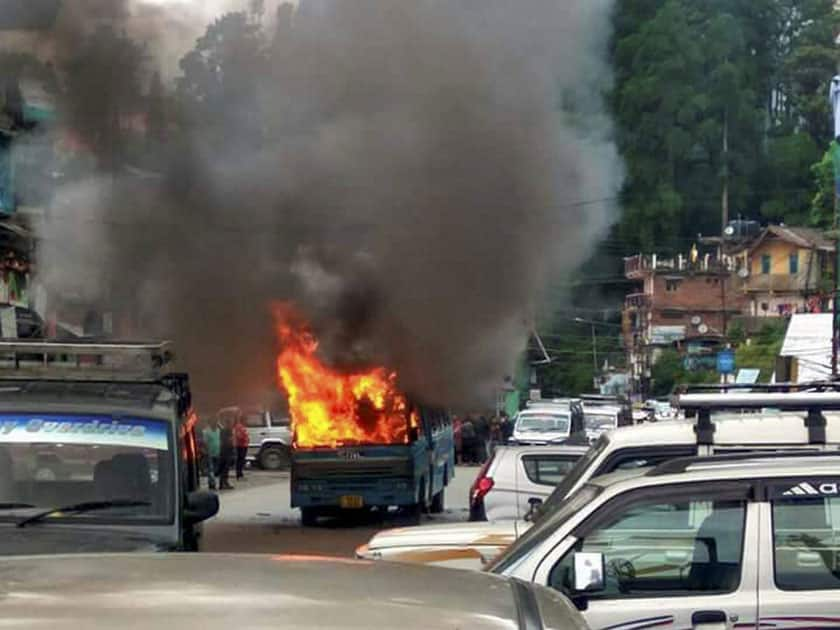 Gorkha Janmukti Morcha torch buses