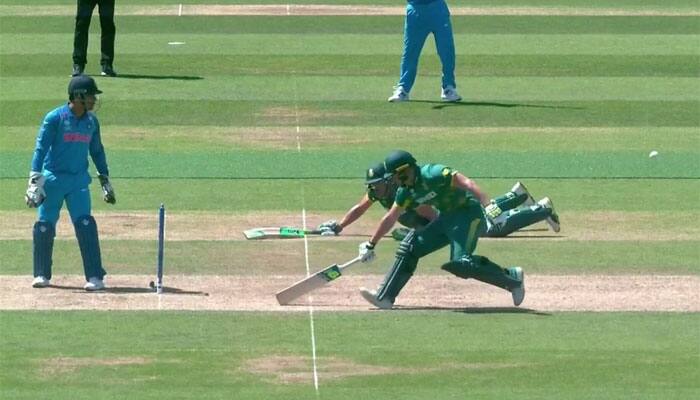 WATCH: Is this for real! Two South African batsmen Faf du Plessis, David Miller fight for lives in farcical manner at the same end against India