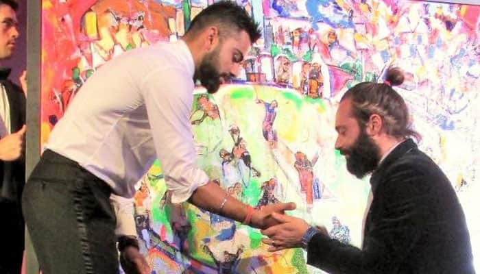 Painting celebrating Virat Kohli&#039;s achievements sold for nearly Rs 24 crores