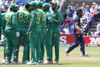 Englands Moeen Ali leaves the pitch after being caught out