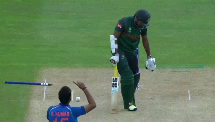 WATCH: Brilliant Bhuvneshwar Kumar gives India a dream start against Bangladesh in ICC CT 2017 semi-final