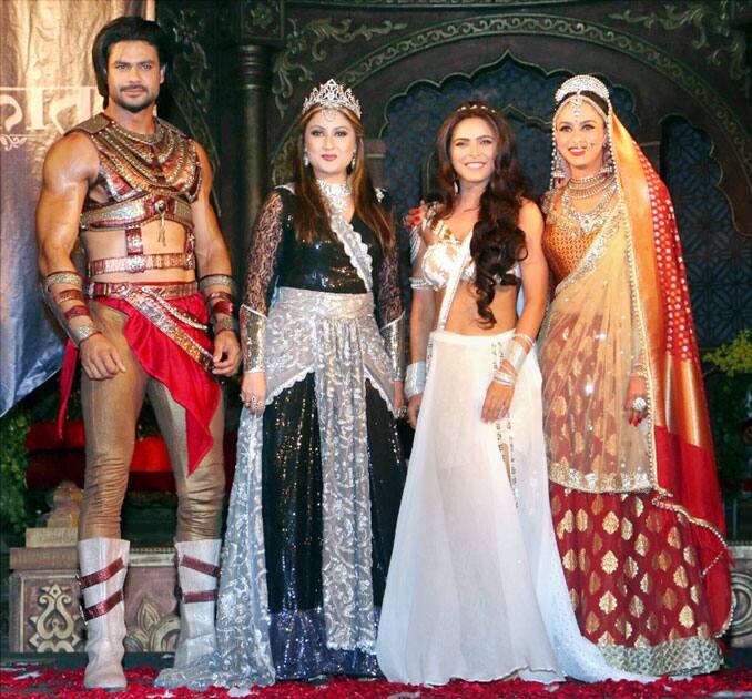 Actors during the launch of Chandrakanta serial