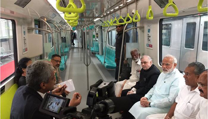 Kerela gets its first Metro, PM Narendra Modi flags off Kochi rail service, takes ride with E Sreedharan, CM Pinarayi Vijayan