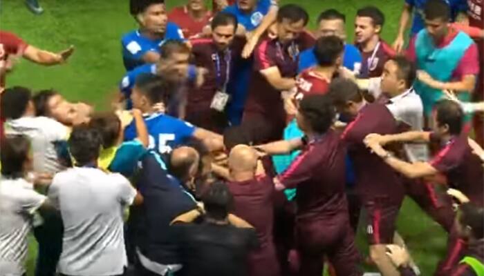 WATCH: Former Chelsea midfielder Oscar sparks mass brawl during Chinese Super League clash