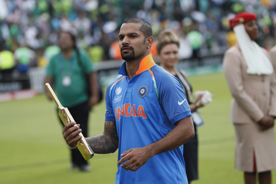 Indias Shikhar Dhawan carries the golden bating award