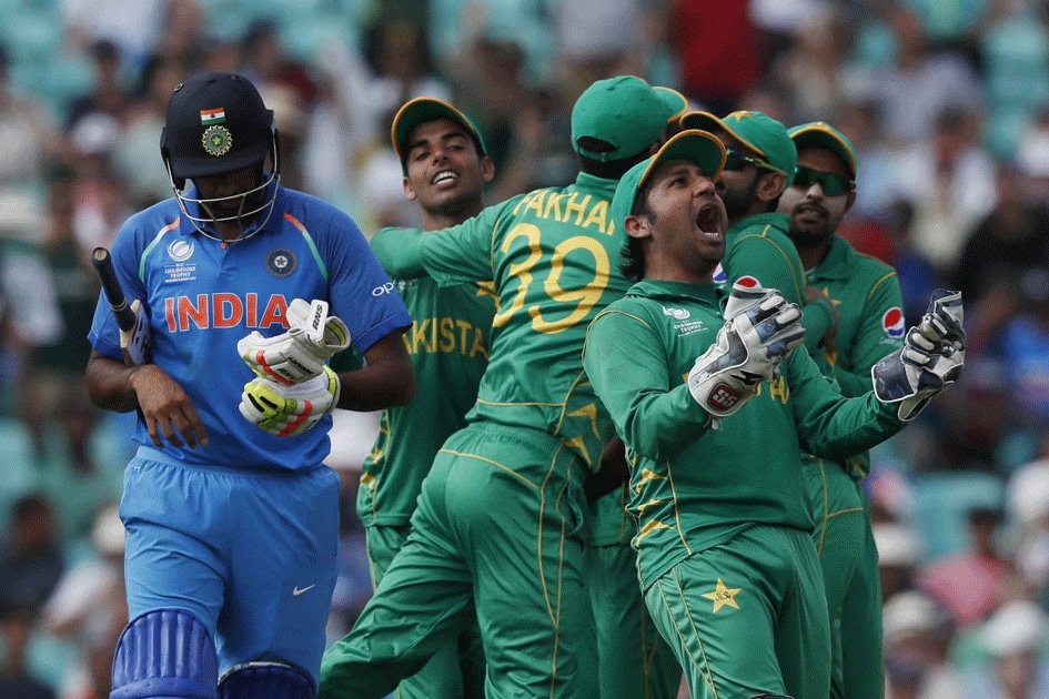 Sarfraz Ahmed celebrates the dismissal of Indias R Ashwin