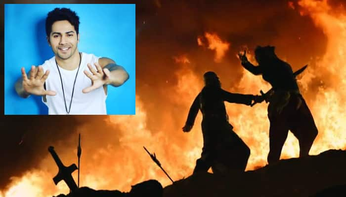 Varun Dhawan&#039;s Kattappa moment with &#039;Baahubali&#039; Prabhas - See PIC