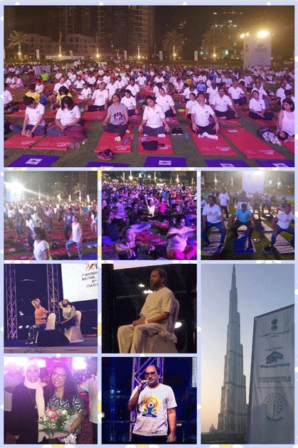 International Yoga Day celebrations held at the iconic Burj Park