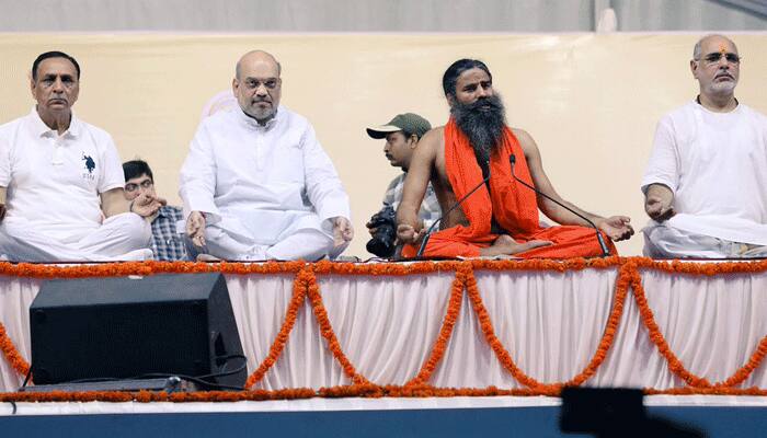 International Yoga Day: Amit Shah, Baba Ramdev create world record, draw crowd of 54,522 in Ahmedabad