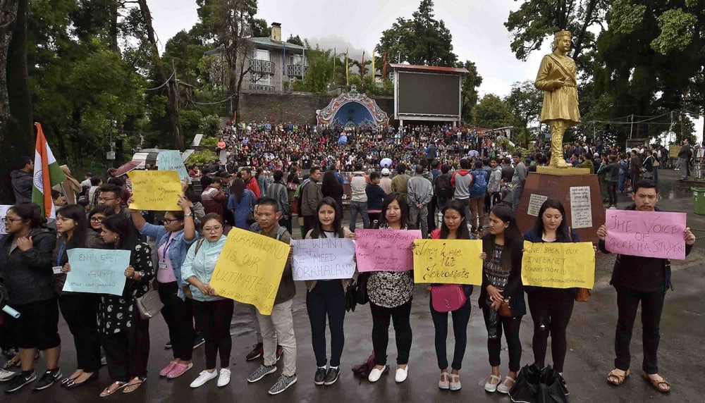 GJM strike in Darjeeling