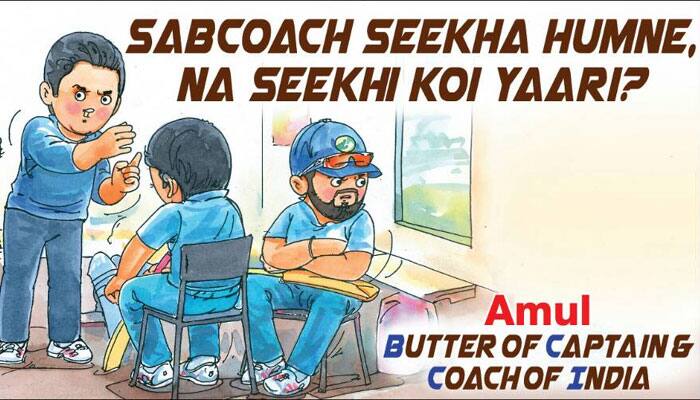 Amul releases witty ad on Virat Kohli-Anil Kumble fiasco