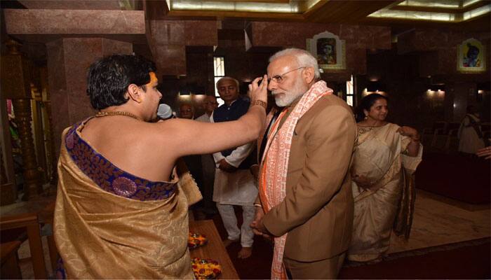 PM Narendra Modi offers prayers at Radha Krishna temple in Lisbon