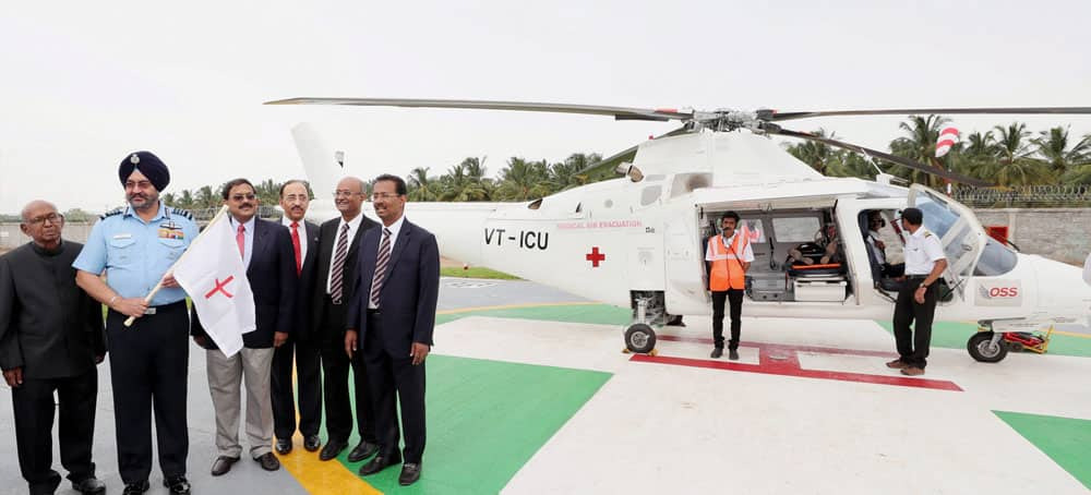 Hospital-base air-ambulance launch